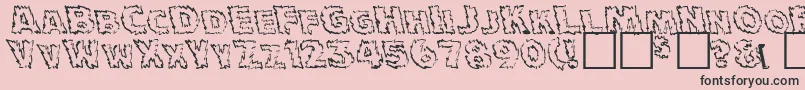 JulyFourthNormal Font – Black Fonts on Pink Background