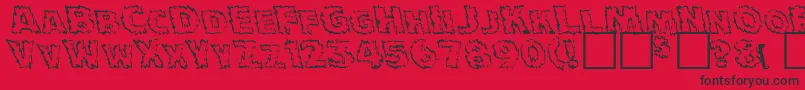 JulyFourthNormal Font – Black Fonts on Red Background