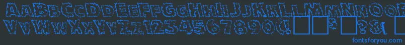 JulyFourthNormal Font – Blue Fonts on Black Background