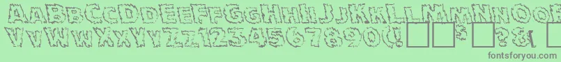 JulyFourthNormal Font – Gray Fonts on Green Background