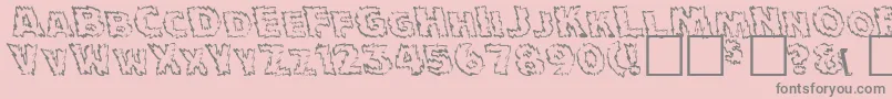 JulyFourthNormal Font – Gray Fonts on Pink Background