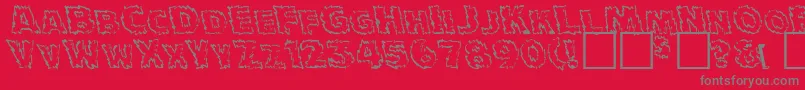 JulyFourthNormal Font – Gray Fonts on Red Background