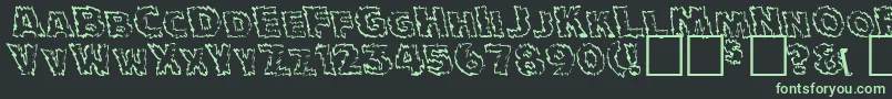 JulyFourthNormal Font – Green Fonts on Black Background