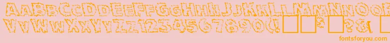 JulyFourthNormal Font – Orange Fonts on Pink Background