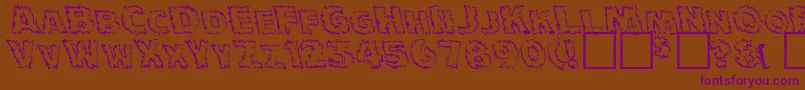 JulyFourthNormal Font – Purple Fonts on Brown Background