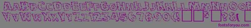 JulyFourthNormal Font – Purple Fonts on Gray Background
