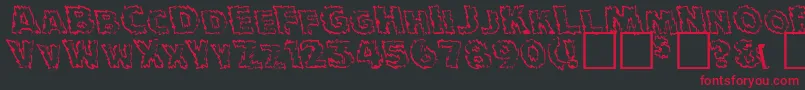 JulyFourthNormal Font – Red Fonts on Black Background