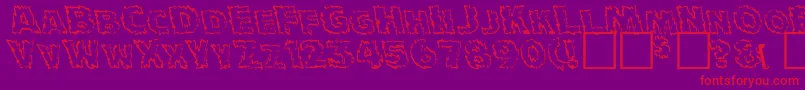 JulyFourthNormal Font – Red Fonts on Purple Background