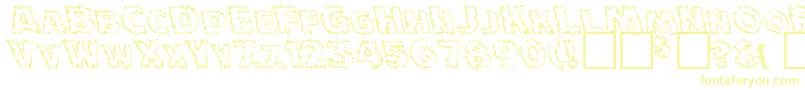 JulyFourthNormal Font – Yellow Fonts on White Background