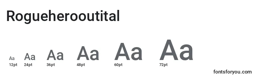 Rogueherooutital Font Sizes