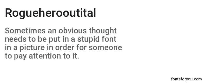 Review of the Rogueherooutital Font