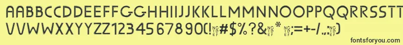 SunscreenPentaline Font – Black Fonts on Yellow Background
