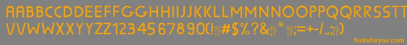 SunscreenPentaline Font – Orange Fonts on Gray Background