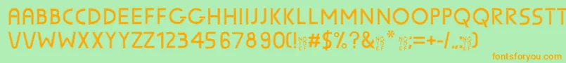 SunscreenPentaline Font – Orange Fonts on Green Background