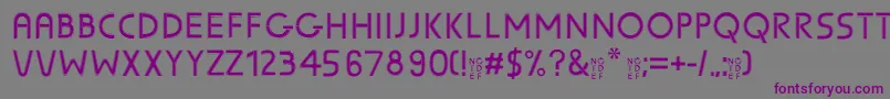 SunscreenPentaline Font – Purple Fonts on Gray Background