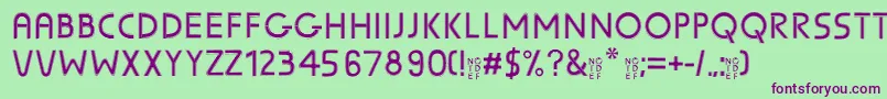 SunscreenPentaline Font – Purple Fonts on Green Background