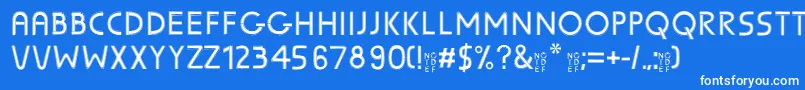 SunscreenPentaline Font – White Fonts on Blue Background