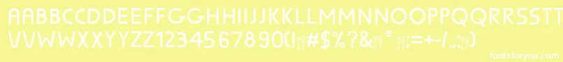 SunscreenPentaline Font – White Fonts on Yellow Background