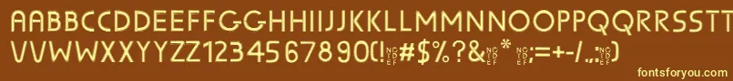 SunscreenPentaline Font – Yellow Fonts on Brown Background