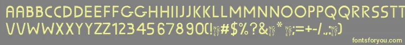 SunscreenPentaline Font – Yellow Fonts on Gray Background