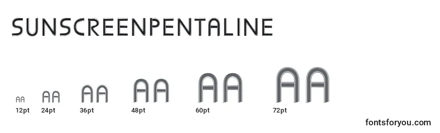 Размеры шрифта SunscreenPentaline