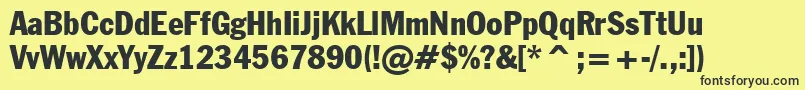 More about FranklinGothicCondensedBt Font FranklinGothicCondensedBt Font – Black Fonts on Yellow Background