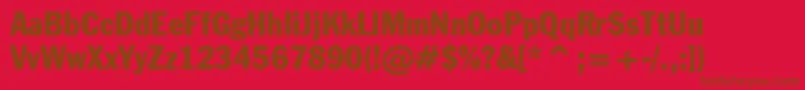 FranklinGothicCondensedBt Font – Brown Fonts on Red Background