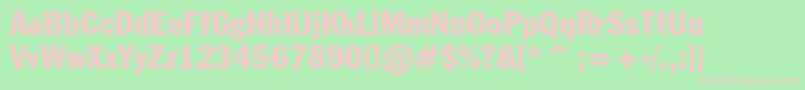 FranklinGothicCondensedBt Font – Pink Fonts on Green Background