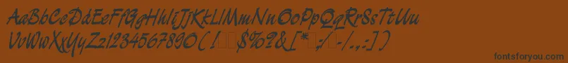 Шрифт Demianc – чёрные шрифты на коричневом фоне