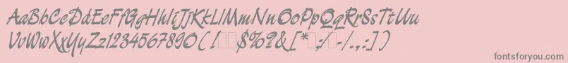 Demianc Font – Gray Fonts on Pink Background