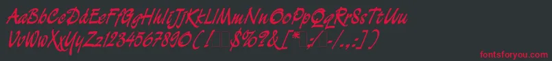 Demianc Font – Red Fonts on Black Background