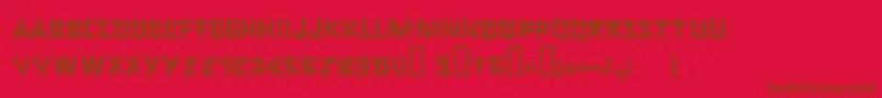 LoggerCyr Font – Brown Fonts on Red Background