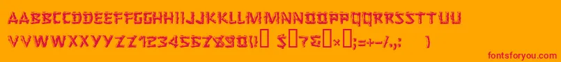 LoggerCyr Font – Red Fonts on Orange Background
