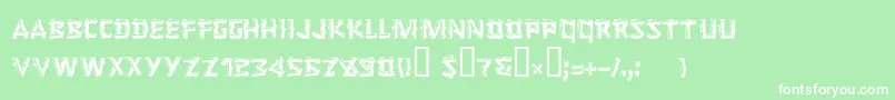 LoggerCyr Font – White Fonts on Green Background