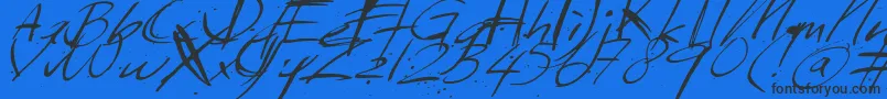 Sundaymonday Font – Black Fonts on Blue Background