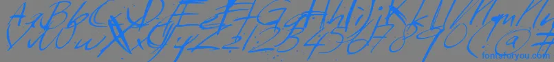 Sundaymonday Font – Blue Fonts on Gray Background