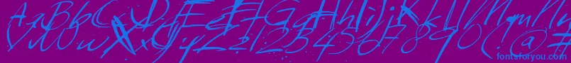 Sundaymonday Font – Blue Fonts on Purple Background