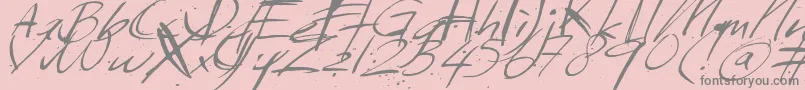 Sundaymonday-fontti – harmaat kirjasimet vaaleanpunaisella taustalla