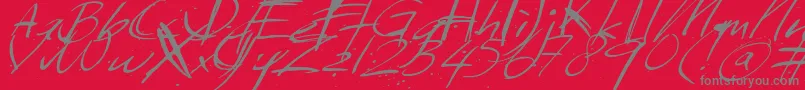 Sundaymonday Font – Gray Fonts on Red Background