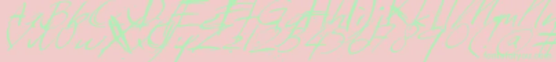 Sundaymonday Font – Green Fonts on Pink Background