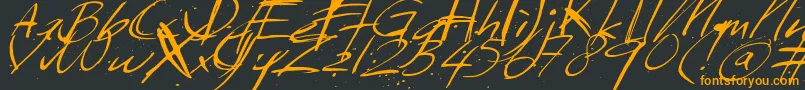 Sundaymonday Font – Orange Fonts on Black Background
