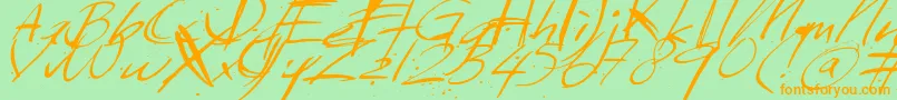 Sundaymonday Font – Orange Fonts on Green Background