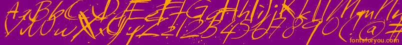 Sundaymonday Font – Orange Fonts on Purple Background