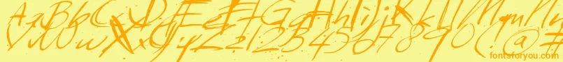 Sundaymonday Font – Orange Fonts on Yellow Background