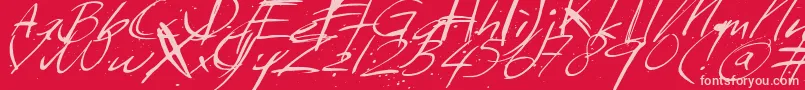 Sundaymonday Font – Pink Fonts on Red Background
