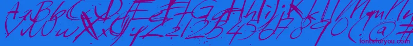 Sundaymonday Font – Purple Fonts on Blue Background