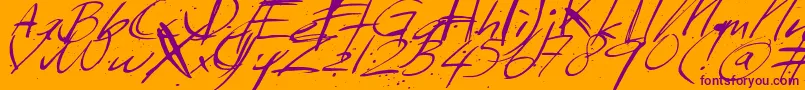 Sundaymonday Font – Purple Fonts on Orange Background