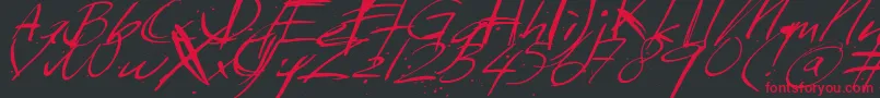 Sundaymonday Font – Red Fonts on Black Background