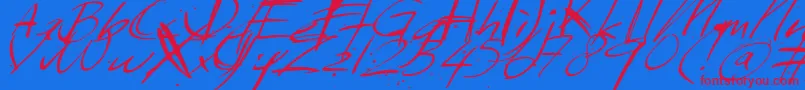 Шрифт Sundaymonday – красные шрифты на синем фоне