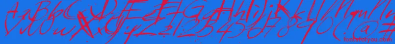 Sundaymonday Font – Red Fonts on Blue Background